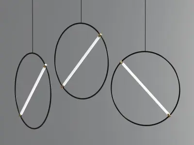 Modern Led Ceiling Light Collection 3D model