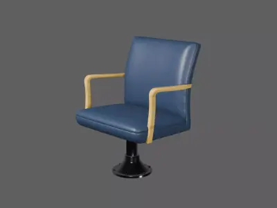 Floor Fixed Swivelling Chair 3D model