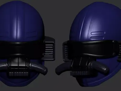 helmet high poly sculpt 3d printable ver 7 3D model 3D model