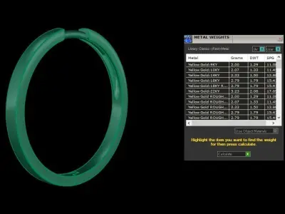 Earring Hoop LARGE SIZE 19mm Inside Diameter  3D print model