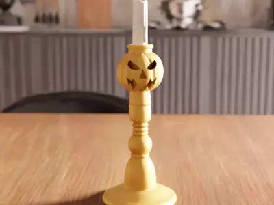 Pumpkin Candle Holder STL File - 184 3D print model
