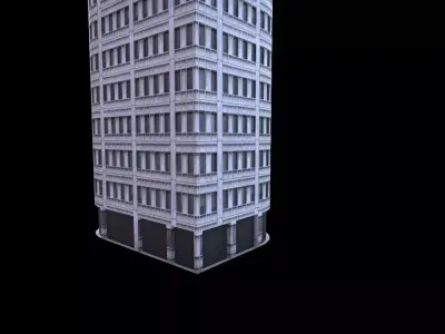Skyscraper at Night - LowPoly Low-poly 3D model buy