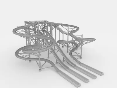 Waterpark Slide 7 3D model