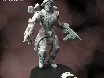 Brimstone Squires pre-supported modular miniatures kit 3D print model