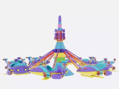 Rocket Carousel 3D model