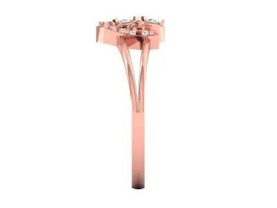 Solitaire Wedding Engagement Women Rings Flower Ring 3D print model purchase