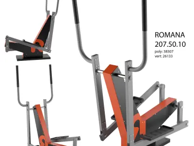 Romana set 1 outdoor exercise equipment 3D model