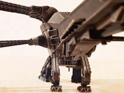 Ornithopter from DUNE Low-poly 3D model