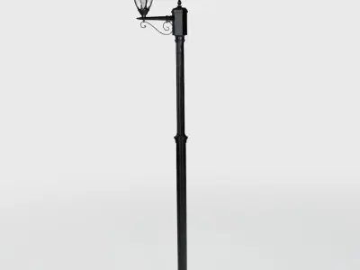 Vintage Street Lamp Collection Low-poly 3D model