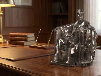  Bronze Tabletop Statue of President Lincoln 