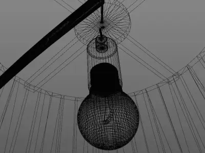 Lamp with bulb Free 3D model