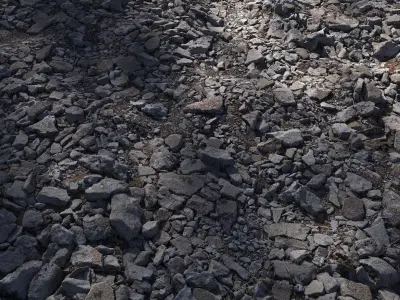 The surface of Concrete debris 3D model