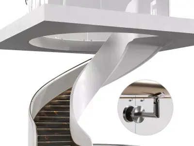 Spiral staircase 18 3D model