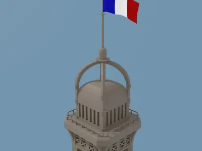 Eiffel Tower Low-poly 3D model