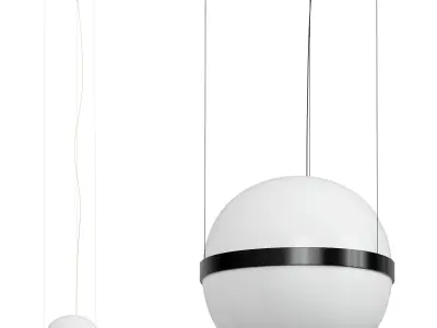Modern Led Glass Ball Pendant Light by happyhouse 3D model