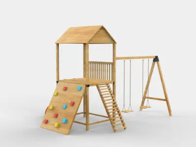 Playground Swing-Slide 3D model