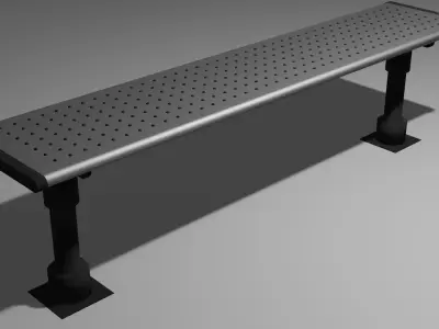 Bench metal Free 3D model