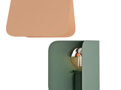 pluskouple coirner wall and table lamp 3D model