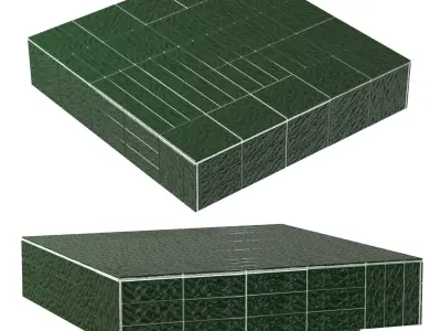 Ampm square ceramic garden side table dendi  3D model