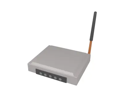 Cartoon Wifi Router v2 001 Low-poly 3D model