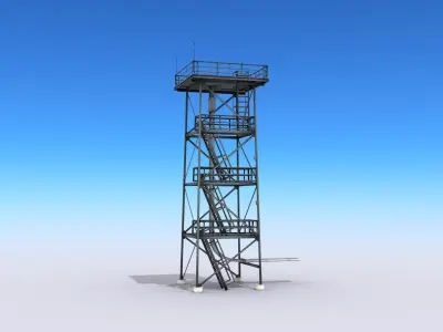 Guard Tower Low-poly 3D model