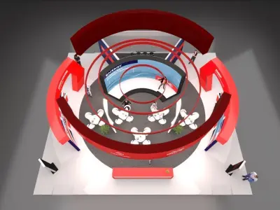 booth exhibition Educational trade 3D model