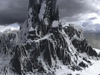 Mount Olympus mountain 1  3D model