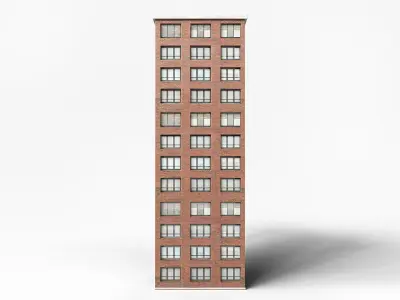 12 Floor City Building Photorealistic Asset -  Edificio y Ciudad Low-poly 3D model