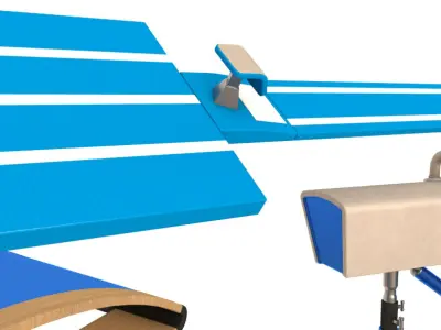 Gymnastics Equipment Collection 3D model