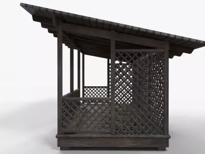 Chicken Coop Low-poly 3D model