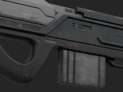 Sci-Fi Bullpup Rifle Low-poly 3D model