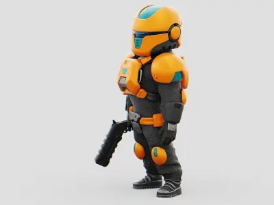 TOON TROOPER AHILLON  RIGGED 3D model