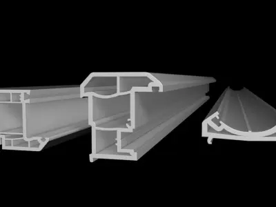 UPVC window Low-poly 3D model