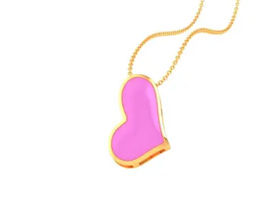 Kids Heart Pendants 3dm STL OBJ FBX Renders Details 3D print model