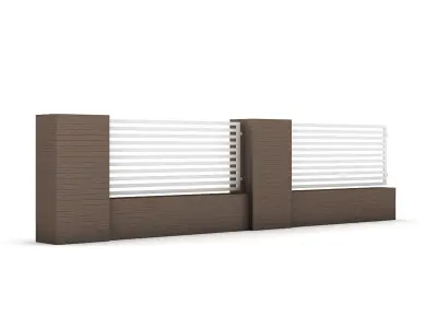 Concrete Fence 03 3D model