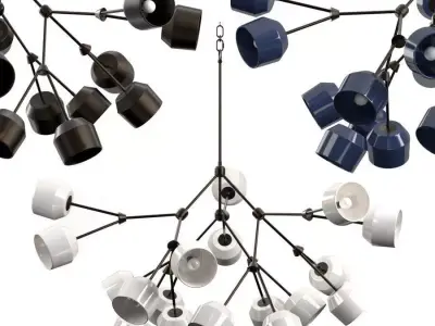 The Forchette 18 Chandelier 3D model