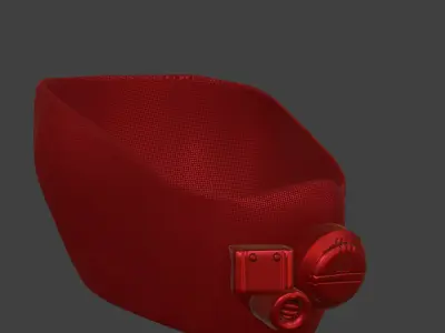 Gas mask helmet 3d model scifi Low-poly  Low-poly 3D model