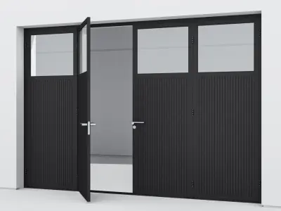 Aluminium door 100 3D model