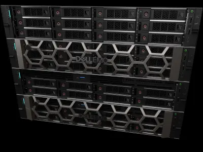 Data Server and Network Rack 3D model