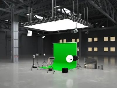 Warehouse Photo Studio 3D model