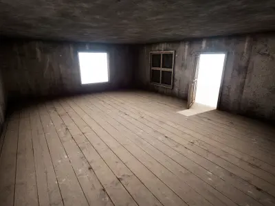 Old Building game ready  Low-poly 3D model