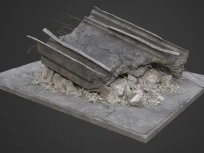 Bridge Damaged Element 3D model