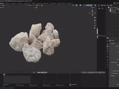 Rock stone collection 3D model