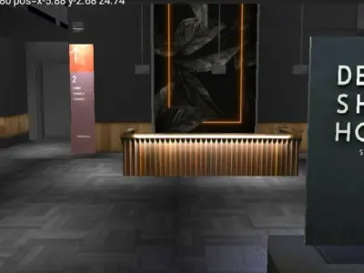 Game lokacia Low-poly 3D model