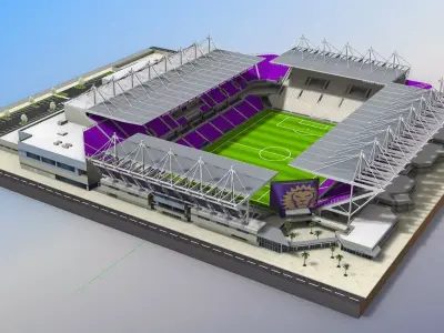 Orlando City  Stadium Low-poly 3D model
