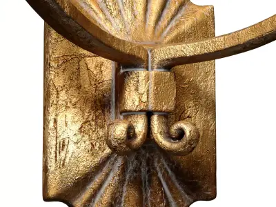 Sconce bronze sconce French European classical style Wall lamp 3D model