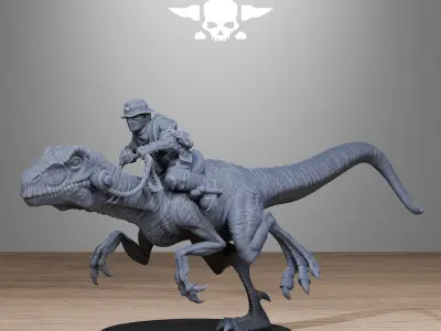 GrimGuard Jungle Raptors 3D print model