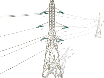 Electricity Pole Pack 3D model