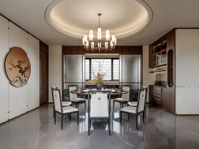 chinese apartment interior scenes          3D model