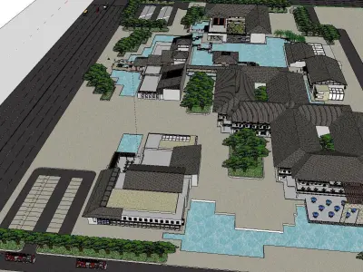 vacation spot-Resort-Fashion Leisure Hotel-0205 3D model